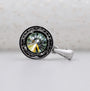 Elegant halo green diamond pendant design