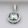 IGI Certified green lab grown diamond pendant