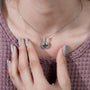 IGI certified green diamond necklace