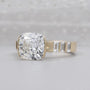 Yellow gold cushion cut diamond engagement ring design