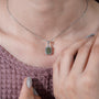 Timeless emerald diamond pendant