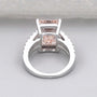 IGI certified morganite engagement ring