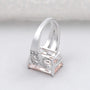 Lab grown diamond split shank morganite ring