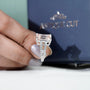 Sustainable lab grown diamond morganite ring