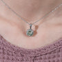 Handcrafted Antiquecut green diamond pendant