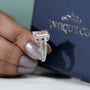 Statement radiant pink diamond engagement ring