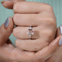 Luxury white gold pink diamond ring
