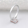 Lab grown emerald cut pink diamond ring