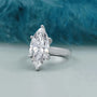 Lab grown marquise solitaire engagement ring