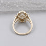 Vintage inspired pear diamond bridal ring