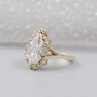 Yellow gold pear cut solitaire engagement ring