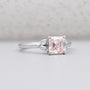IGI certified blush pink Asscher engagement ring