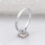 Antiquecut princess cut pink diamond engagement ring