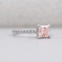 IGI certified princess cut pink diamond ring