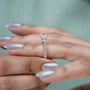 Luxury princess diamond pave band ring