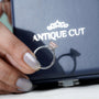 White gold princess cut diamond ring with pave