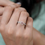 Fine jewelry princess cut pink diamond ring
