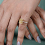 Fine jewelry radiant yellow diamond engagement ring