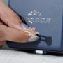 Romantic radiant pink diamond ring with pave band