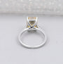 IGI Certified emerald cut lab grown diamond engagement ring
