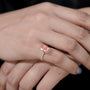 Romantic radiant pink diamond engagement ring design