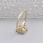 Antiquecut radiant fancy yellow diamond ring