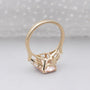 IGI Certified Lab Grown Pink cushion diamond three stone ring 