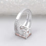Elegant radiant pink diamond engagement ring