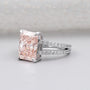 IGI certified pink diamond split shank ring