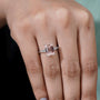 Modern white gold pink solitaire ring