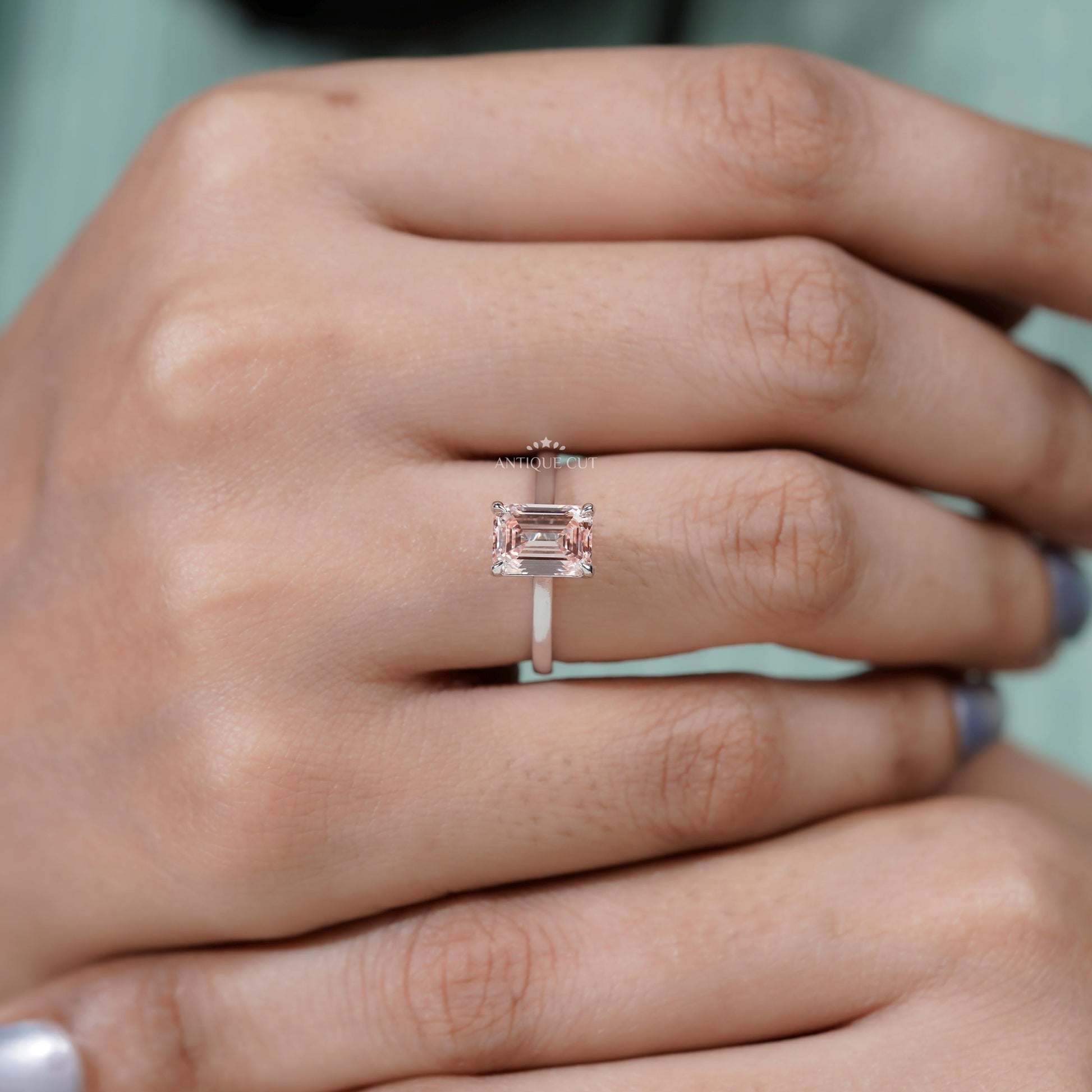 Fine jewelry modern pink engagement ring