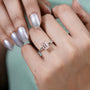 Sustainable lab grown pink diamond ring