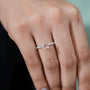 Sustainable lab grown princess diamond ring