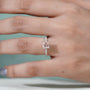 Modern white gold princess cut engagement ring