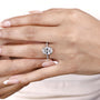 Elegant radiant cut diamond ring in white gold