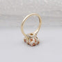 Antiquecut radiant pink diamond engagement ring