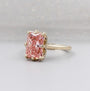 IGI certified radiant pink diamond engagement ring