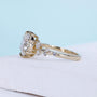 Antiquecut lab grown diamond engagement ring