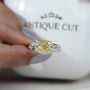 Luxury cushion cut diamond engagement ring in white gold