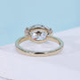 Yellow gold horizontal oval solitaire ring