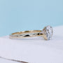 Antiquecut east west oval engagement ring