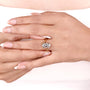 Lab created oval diamond ring yellow gold