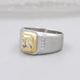 Antiquecut yellow cushion cut diamond ring