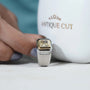 Luxury yellow cushion cut diamond engagement ring