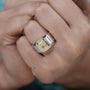 Statement bridal cushion cut engagement ring