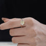 Timeless radiant fancy yellow diamond ring