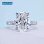 Oval cut lab grown diamond engagement ring white gold
