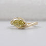 Antiquecut marquise cut yellow diamond engagement ring