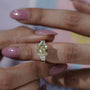 White gold cushion cut diamond three stone engagement ring