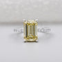 Emerald Cut Fancy Yellow Diamond Solitaire Ring